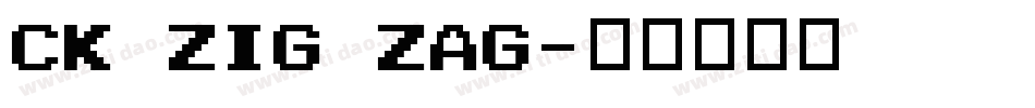 CK Zig Zag字体转换